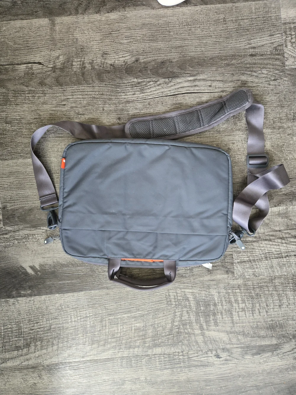 Gray Men's Laptop Messenger Bag with Adjustable Strap